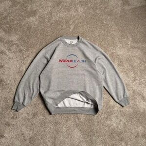 HEATHER GREY FRUIT OF THE LOOM "WORLD HEALTH" SWEATSHIRT